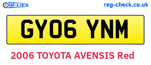 GY06YNM are the vehicle registration plates.