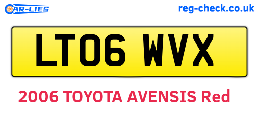 LT06WVX are the vehicle registration plates.