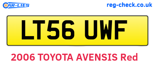 LT56UWF are the vehicle registration plates.