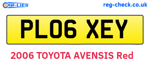 PL06XEY are the vehicle registration plates.