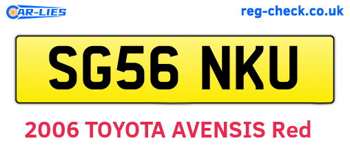 SG56NKU are the vehicle registration plates.