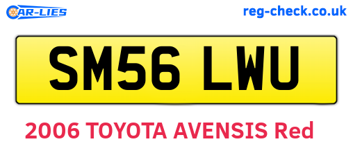 SM56LWU are the vehicle registration plates.