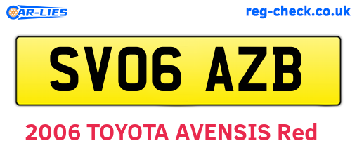 SV06AZB are the vehicle registration plates.