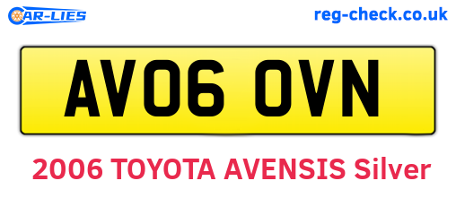 AV06OVN are the vehicle registration plates.