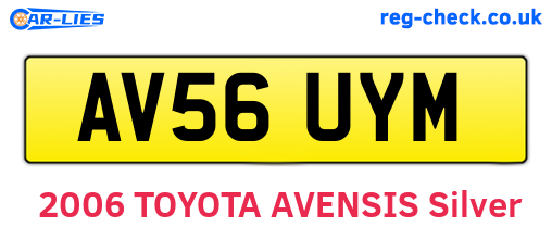 AV56UYM are the vehicle registration plates.