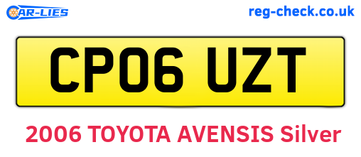 CP06UZT are the vehicle registration plates.