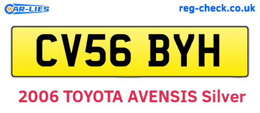 CV56BYH are the vehicle registration plates.