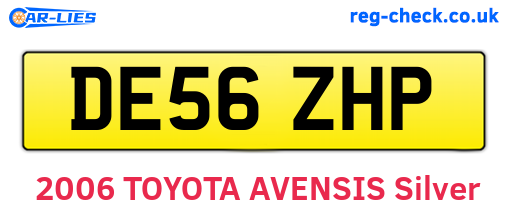 DE56ZHP are the vehicle registration plates.