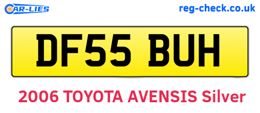 DF55BUH are the vehicle registration plates.