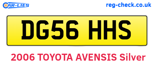 DG56HHS are the vehicle registration plates.