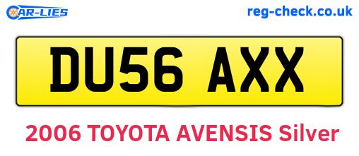 DU56AXX are the vehicle registration plates.