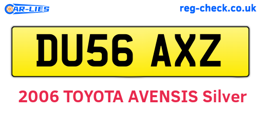 DU56AXZ are the vehicle registration plates.