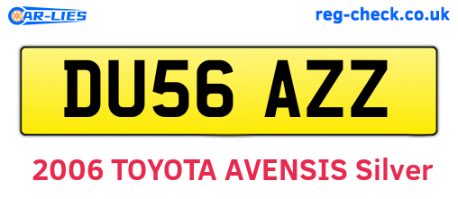 DU56AZZ are the vehicle registration plates.