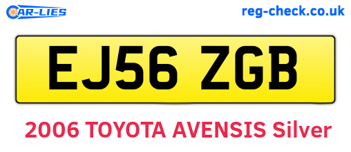 EJ56ZGB are the vehicle registration plates.