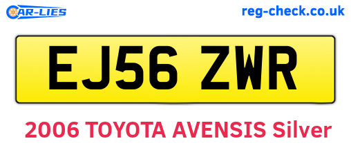 EJ56ZWR are the vehicle registration plates.