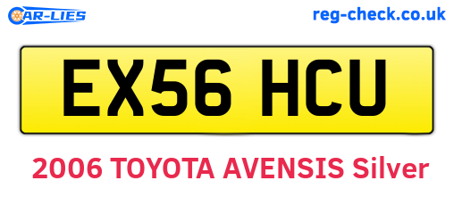 EX56HCU are the vehicle registration plates.