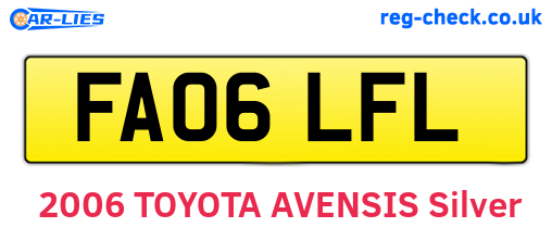 FA06LFL are the vehicle registration plates.