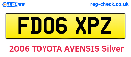 FD06XPZ are the vehicle registration plates.