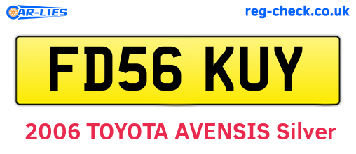 FD56KUY are the vehicle registration plates.