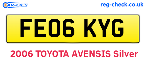 FE06KYG are the vehicle registration plates.