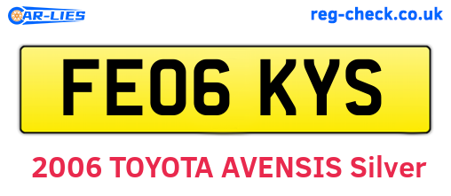 FE06KYS are the vehicle registration plates.