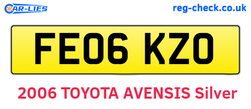 FE06KZO are the vehicle registration plates.