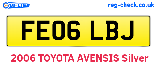 FE06LBJ are the vehicle registration plates.