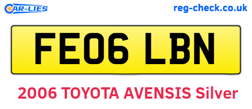 FE06LBN are the vehicle registration plates.
