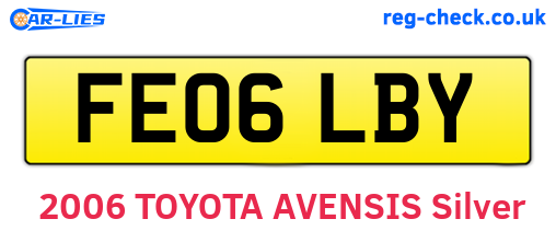 FE06LBY are the vehicle registration plates.