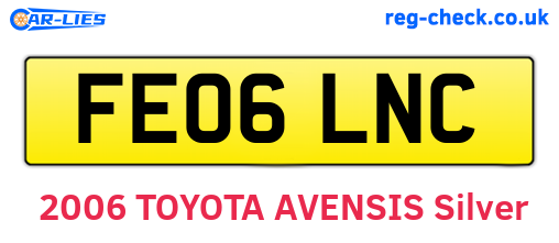 FE06LNC are the vehicle registration plates.