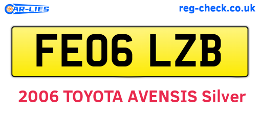 FE06LZB are the vehicle registration plates.