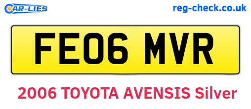 FE06MVR are the vehicle registration plates.