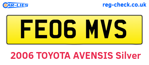 FE06MVS are the vehicle registration plates.