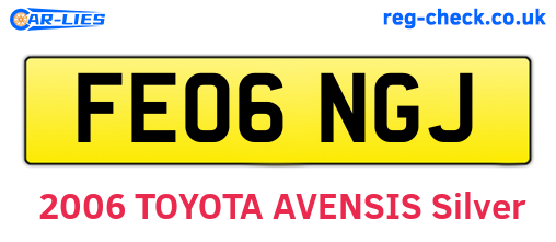 FE06NGJ are the vehicle registration plates.