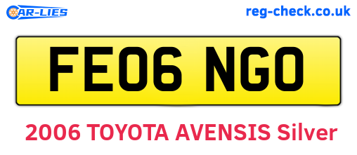 FE06NGO are the vehicle registration plates.