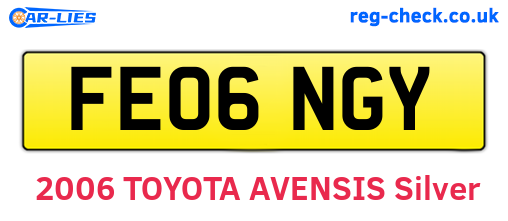 FE06NGY are the vehicle registration plates.