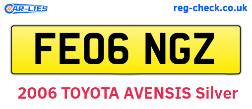 FE06NGZ are the vehicle registration plates.