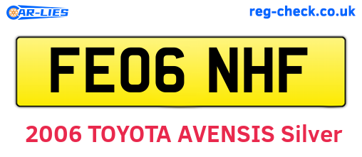 FE06NHF are the vehicle registration plates.