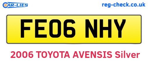 FE06NHY are the vehicle registration plates.