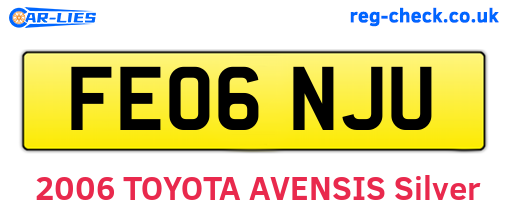 FE06NJU are the vehicle registration plates.