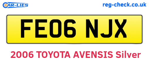 FE06NJX are the vehicle registration plates.