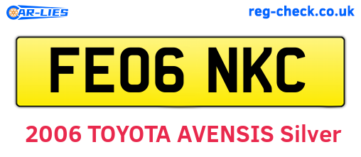 FE06NKC are the vehicle registration plates.