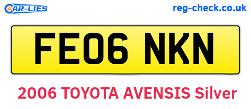 FE06NKN are the vehicle registration plates.