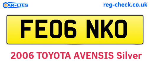 FE06NKO are the vehicle registration plates.