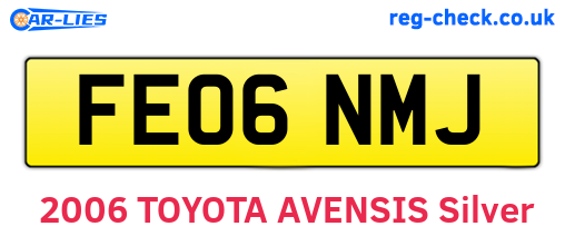 FE06NMJ are the vehicle registration plates.
