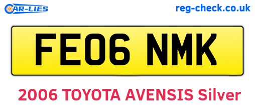 FE06NMK are the vehicle registration plates.