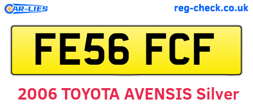 FE56FCF are the vehicle registration plates.