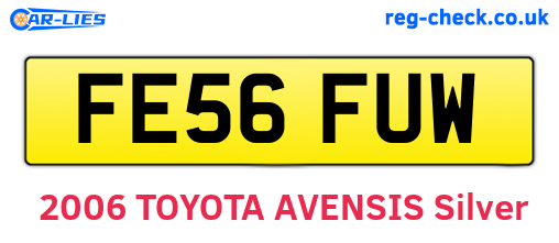 FE56FUW are the vehicle registration plates.