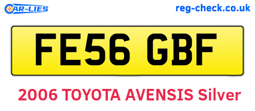 FE56GBF are the vehicle registration plates.