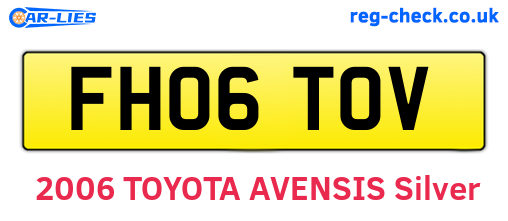 FH06TOV are the vehicle registration plates.